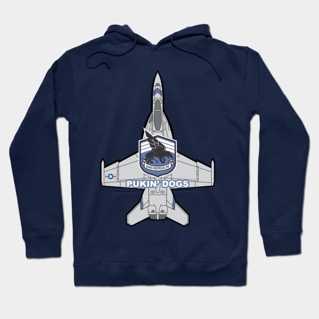 F/A-18 Rhino - Pukin' Dogs Hoodie by MBK